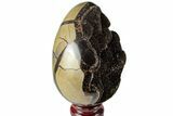 Septarian Dragon Egg Geode - Black Crystals #191463-2